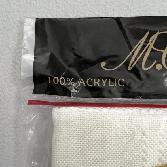 New Sealed MCG Textiles 45 x 58 Afghan Cloth 18 ct 100% Acrylic 5" Squares Ivory - Picture 3 of 8